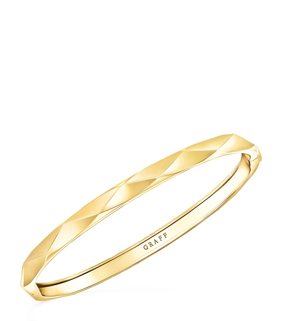 Graff yellow gold bangle 4mm - British product