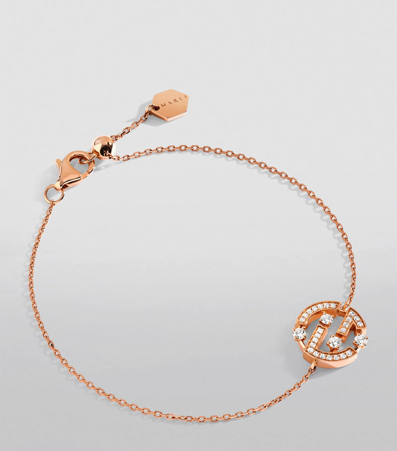 Marli New York Rose Gold Diamond Avenues Bracelet - British product