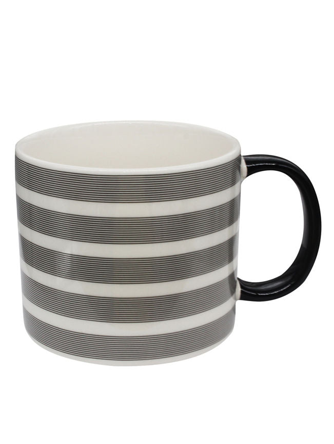 George Home Riviera Black Stripe Mug GOODS ASDA   