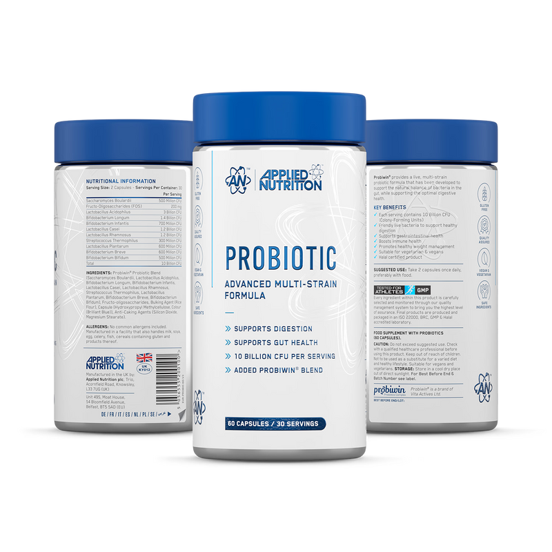 Probiotic Advanced Multi-Strain Formula 60 Capsules, imported from the UK