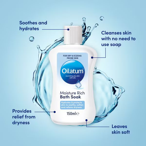 Oilatum Bath emollient 300ml bottle, imported from the UK