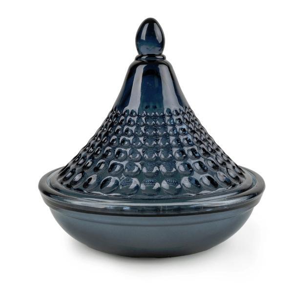 Candlelight Blue Jaisalmer tagine glass candle (British brand)