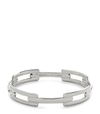 Monica Vinader Signature Link bangle in sterling silver, imported from the UK