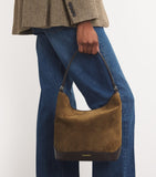 Sandro Paris suede-leather bucket bag 28cm, UK version