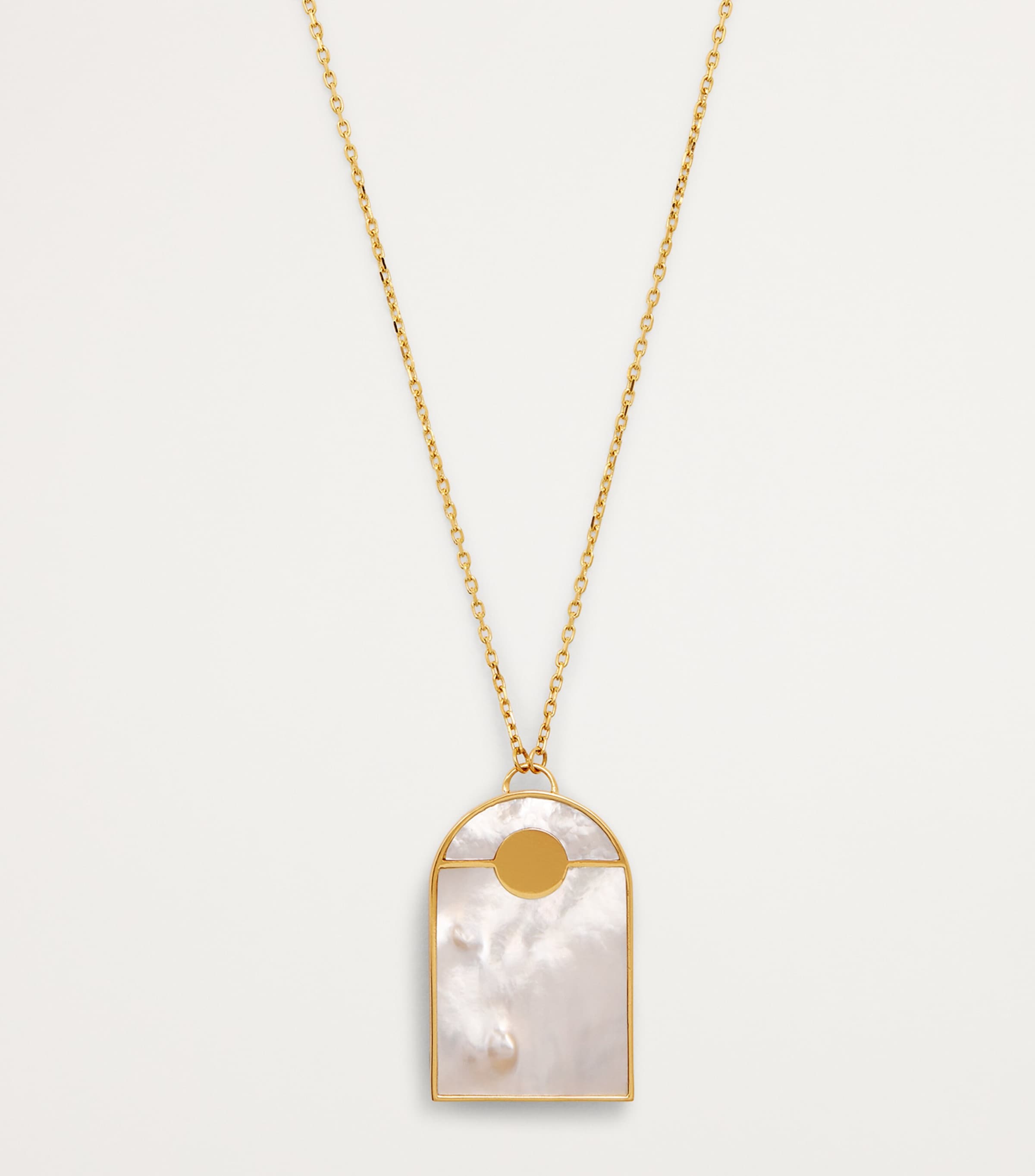 L'ATELIER NAWBAR Yellow Gold, Diamond and Malachite Biladi Palm Necklace