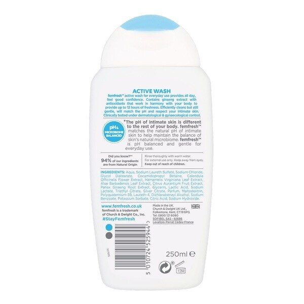 Femfresh Ultimate Care Active Fresh Wash 250ml GOODS Superdrug   