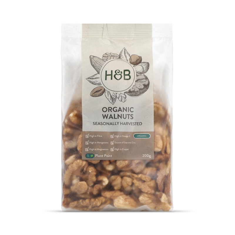 Holland & Barrett organic walnuts 200g, UK version