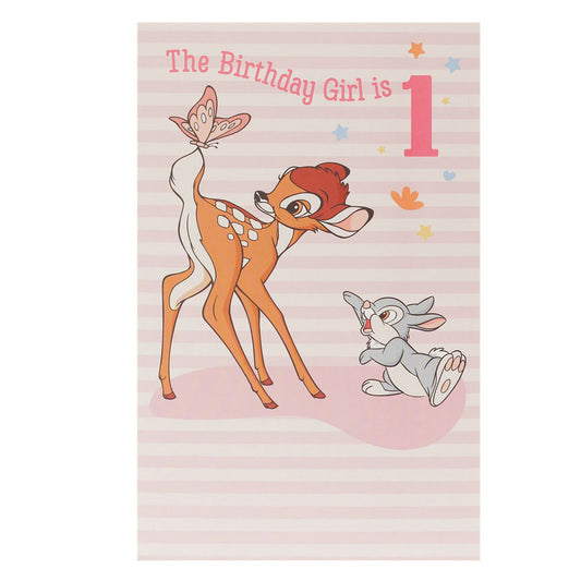Disney Age 1 Bambi Birthday Card General Household ASDA   