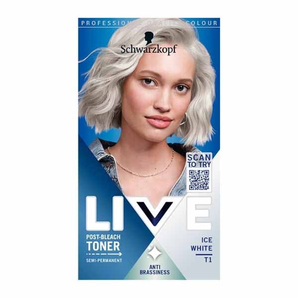 Live Ice White Hair Toner Post Bleach Semi-Permanent T1 GOODS Superdrug   