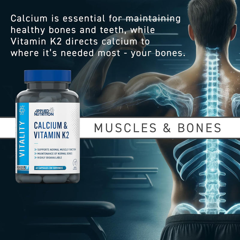 Applied Nutrition Calcium & Vitamin K2 60 capsules, UK version