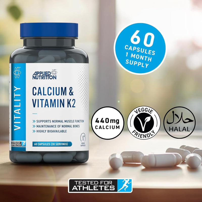 Applied Nutrition Calcium & Vitamin K2 60 capsules, UK version