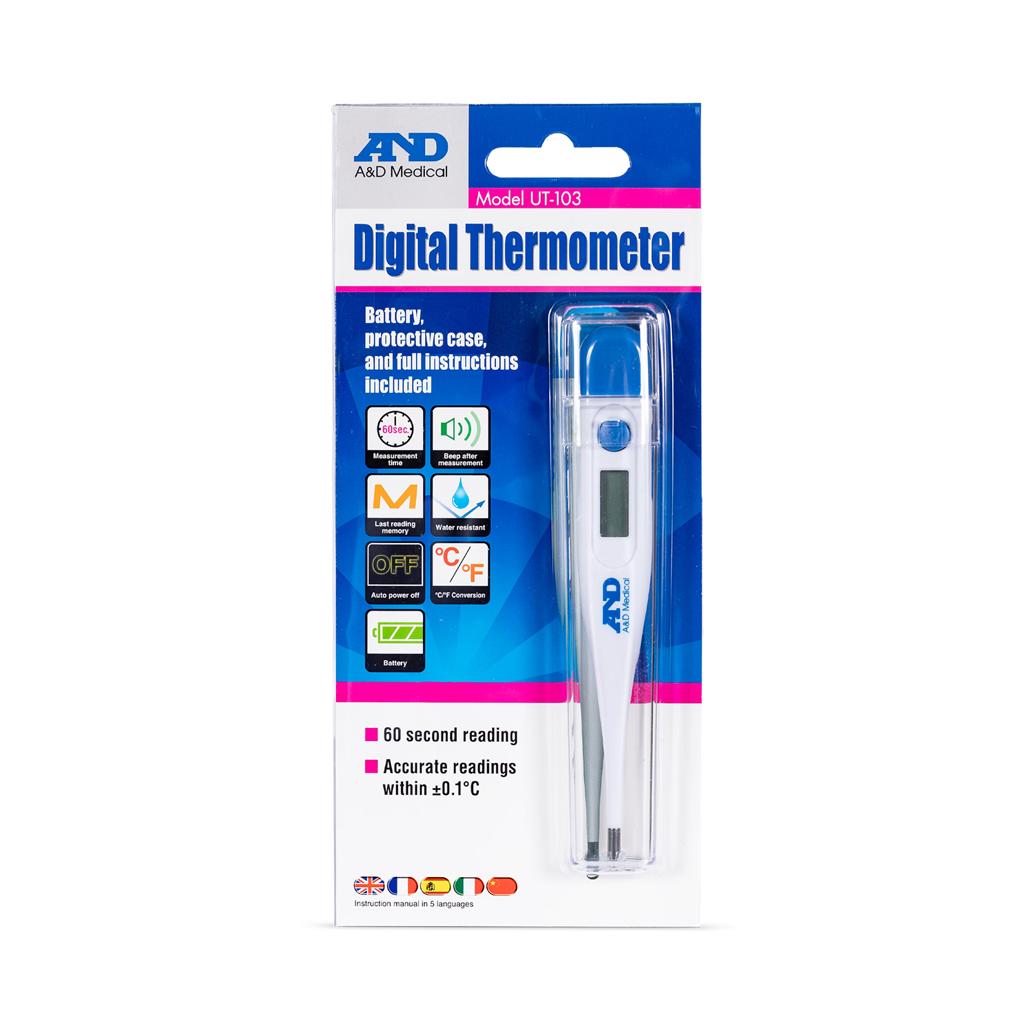 A&D Medical UT-103 digital thermometer, UK version