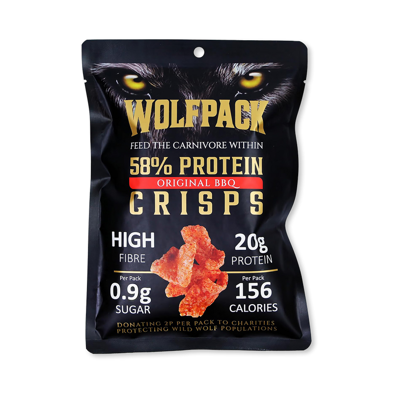 Wolfpack Protein Crisps 35g pork snack, UK version