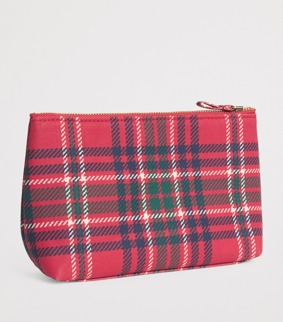 Harrods medium tartan logo pouch (British brand)