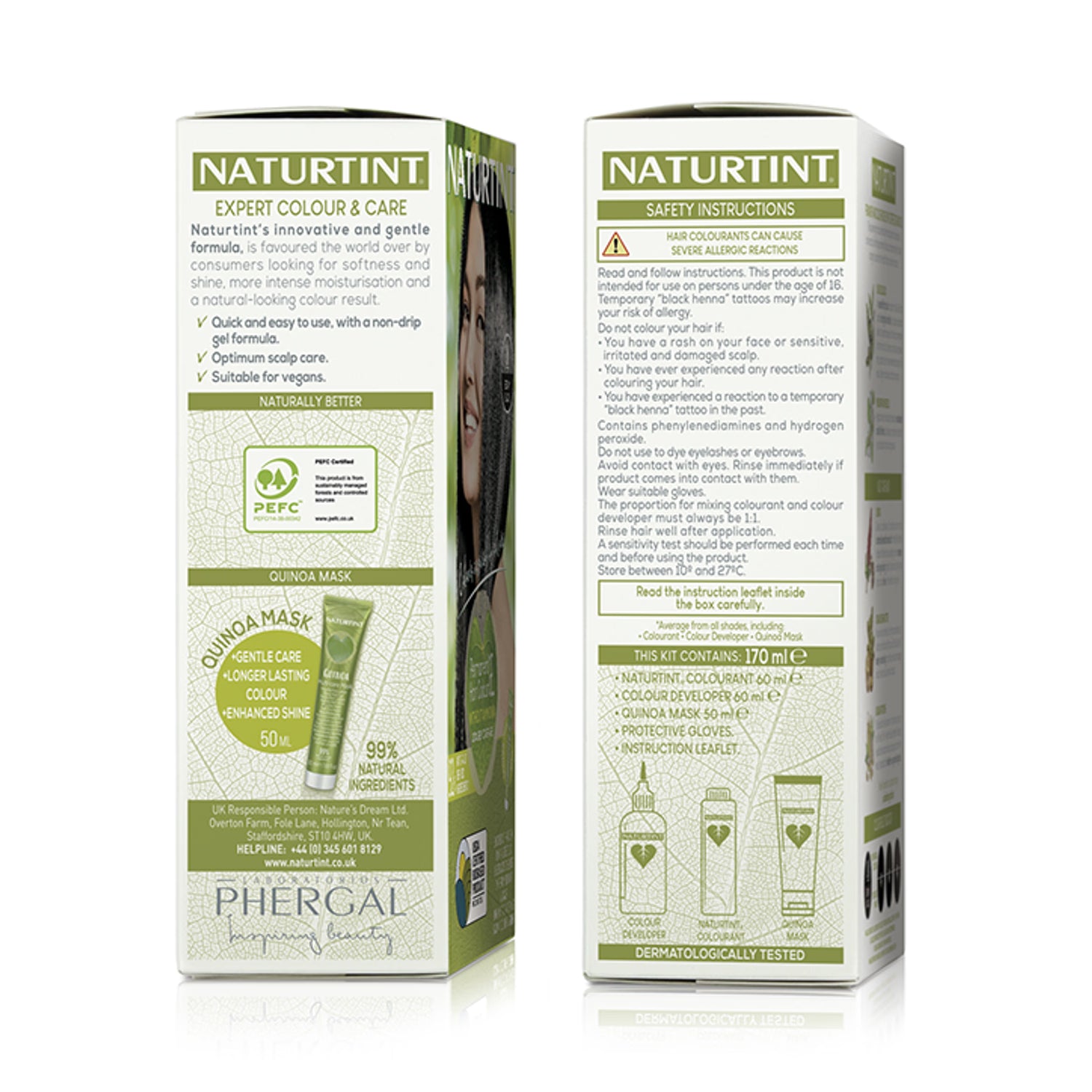 Naturtint permanent hair colour gel 3NV Deep Radiant Red, imported from the UK