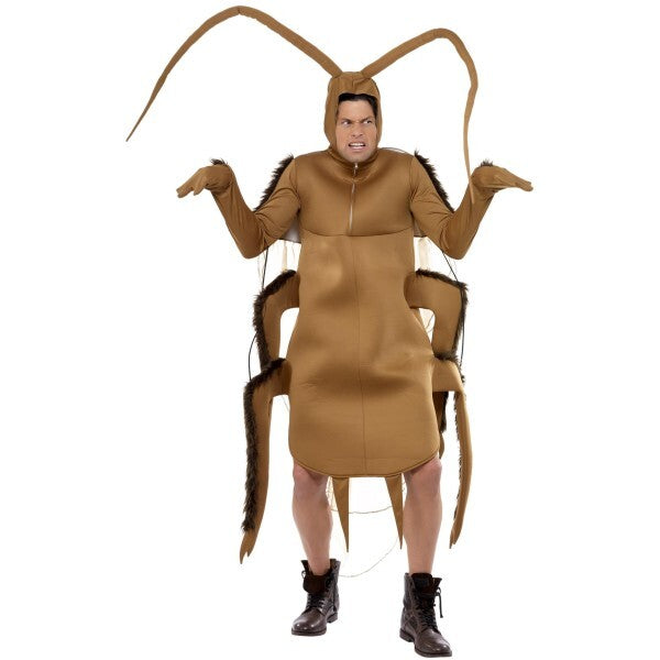Smiffys Cockroach Costume brown bodysuit with sleeves, UK version