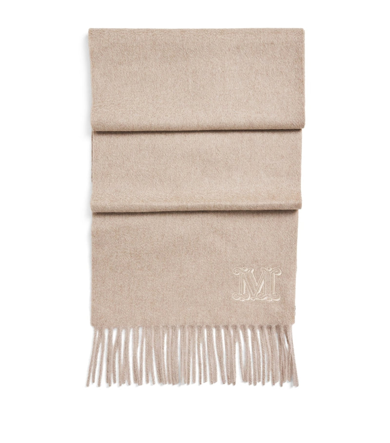Max Mara cashmere monogram scarf luxury accessory, UK version
