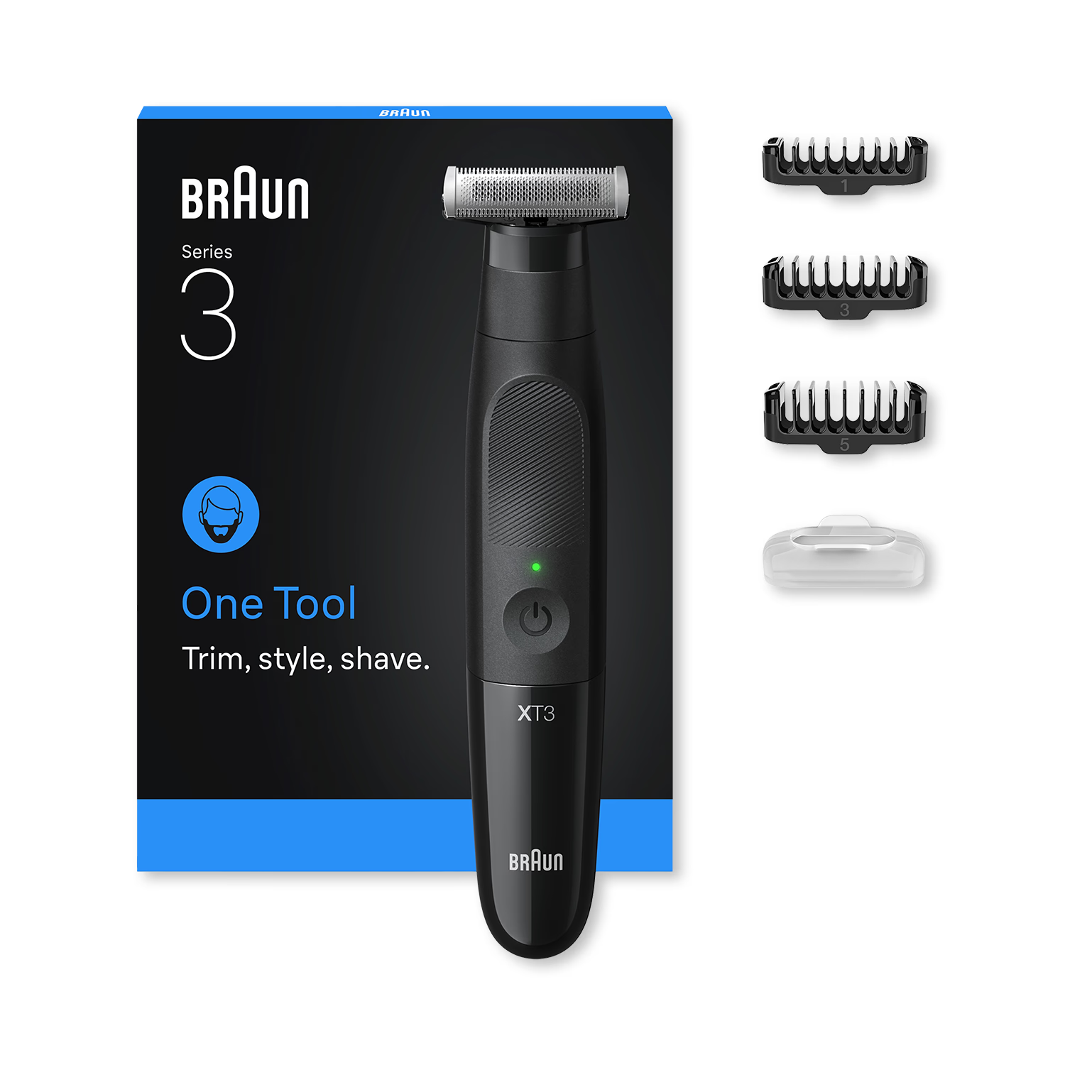 Braun XT3100 beard trimmer, imported from the UK