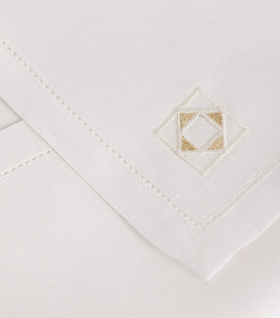 Harrods Dea Linen Embroidered Liri Napkin (45cm x 45cm)- Buy online at McGrocer