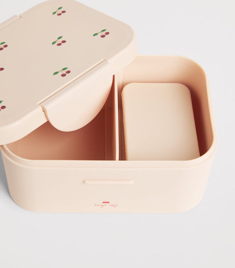 Konges Sløjd cherry print lunch box, two compartments, UK version