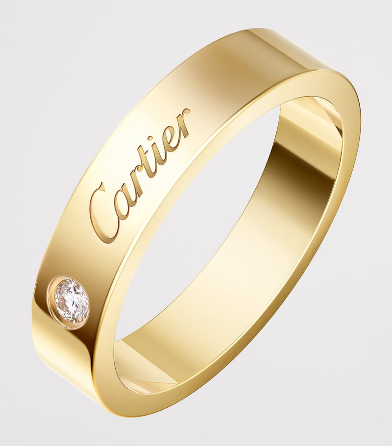 Cartier diamond wedding ring 18k gold (British brand)