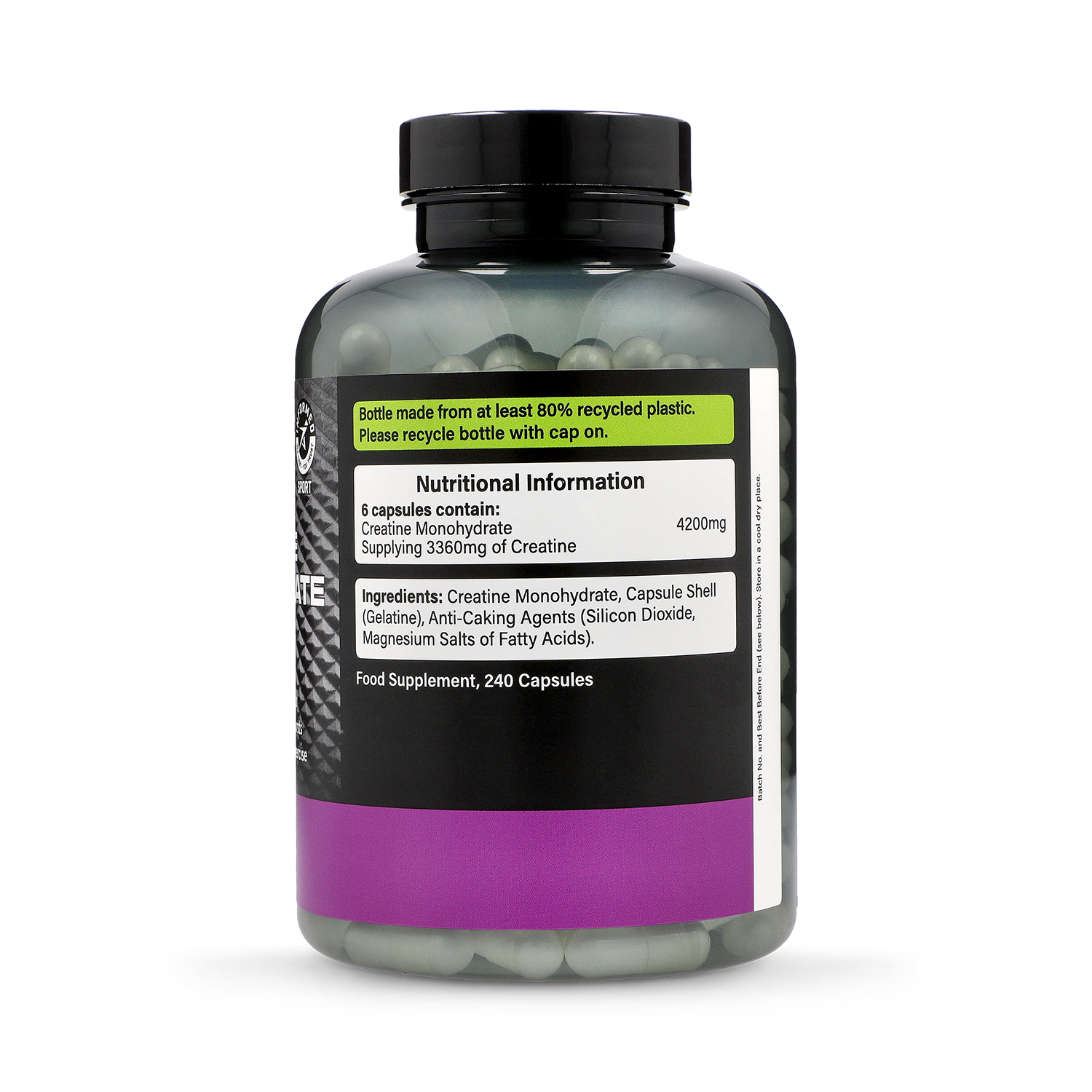 Creatine Monohydrate Capsules 700mg, 240 Count