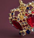 Harrods crown tree decoration red white blue gemstones - British product