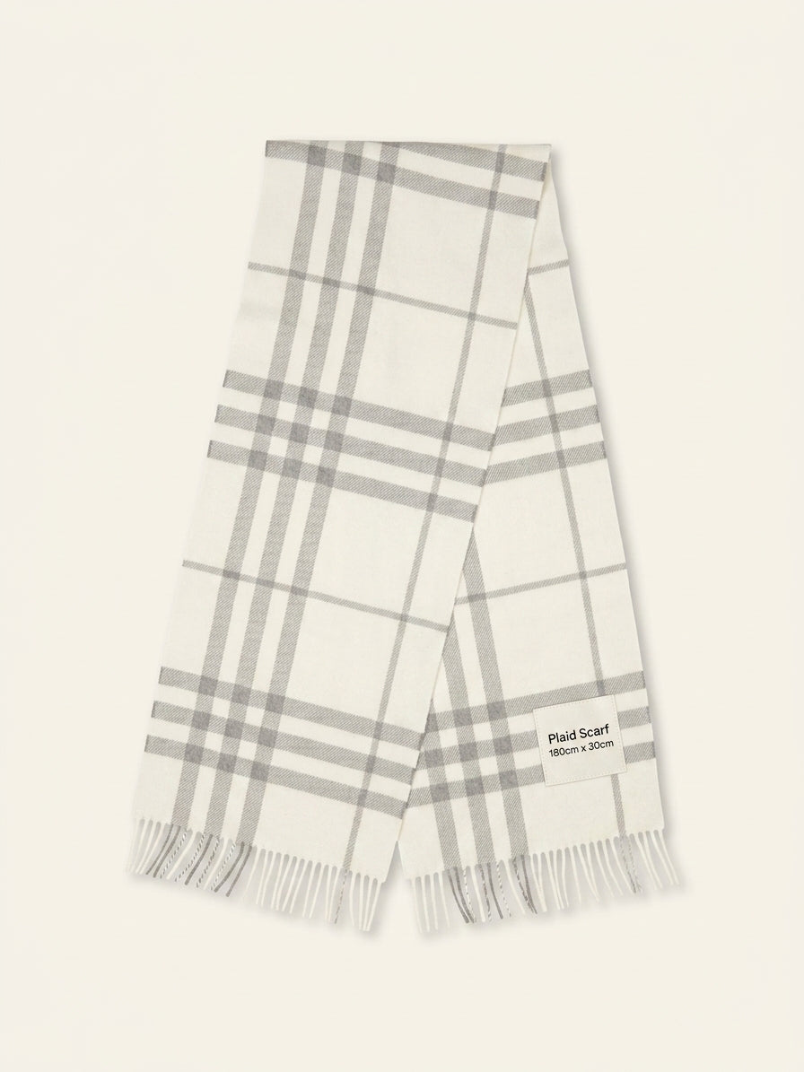 Burberry Giant Check cashmere scarf, made in the UK (British brand)