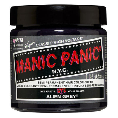 Superdrug Manic Panic High Voltage Hair Dye Alien Grey 118ml- Buy online at McGrocer