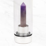 Myga amethyst crystal glass water bottle, imported from the UK