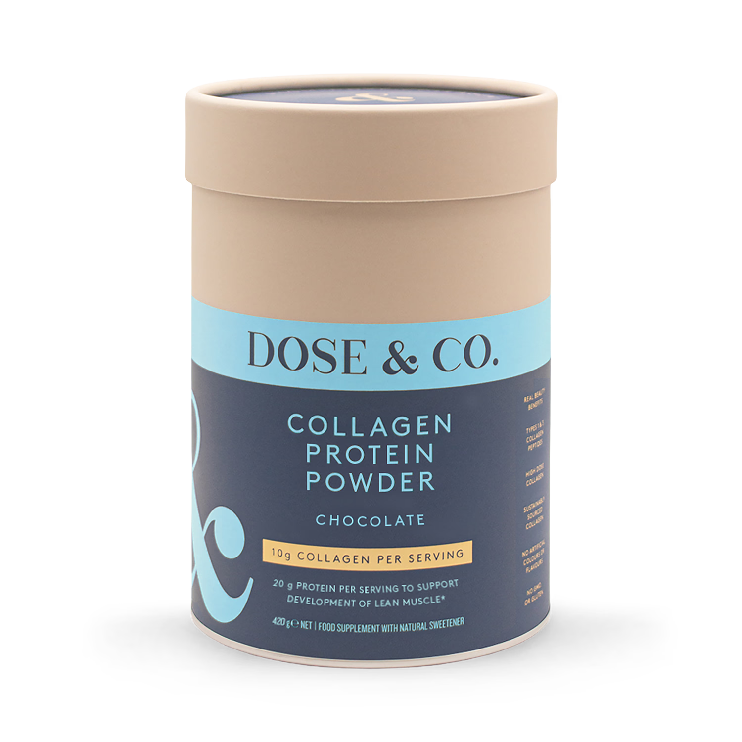 Dose & Co Collagen Protein Powder Chocolate 420g - British product
