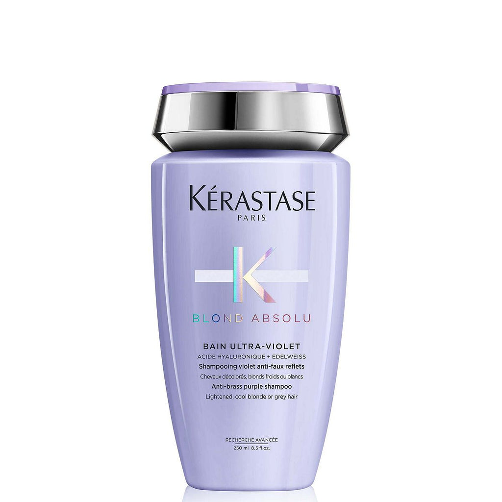 Kérastase Blond Absolu, Anti-Brass Purple Shampoo, For Cool Blondes and Grey Hair, With Hyaluronic Acid 250ml