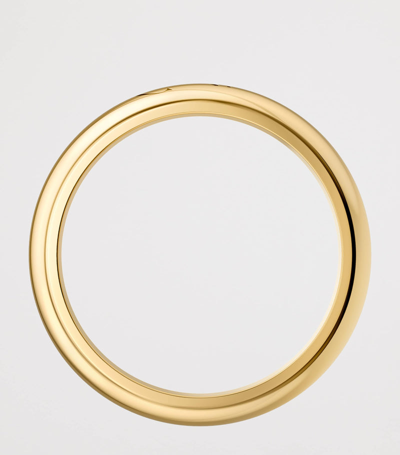 Cartier C de Cartier curved yellow gold wedding ring 4mm (British brand)