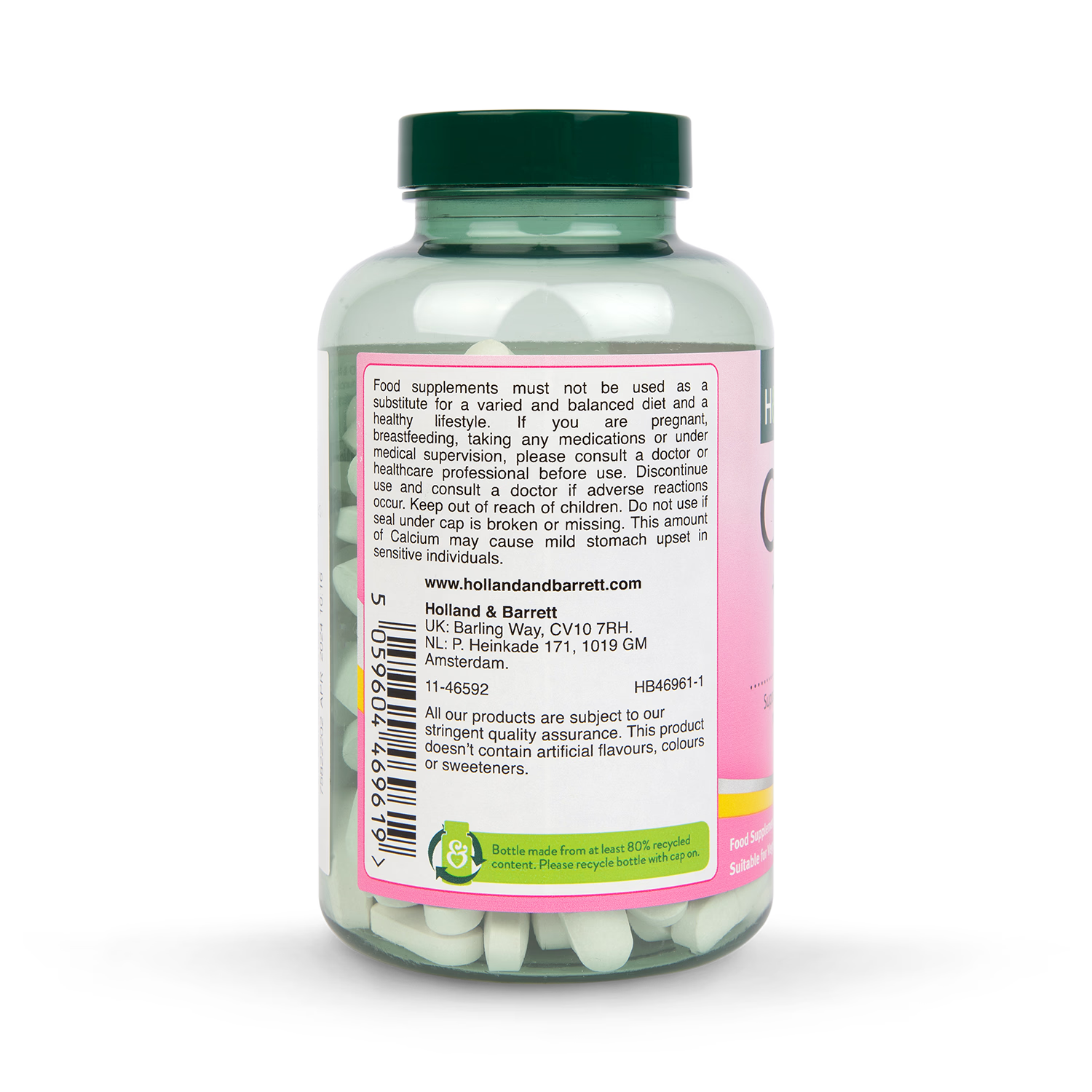Holland & Barrett Calcium Magnesium Vitamin D tablets 180, UK version