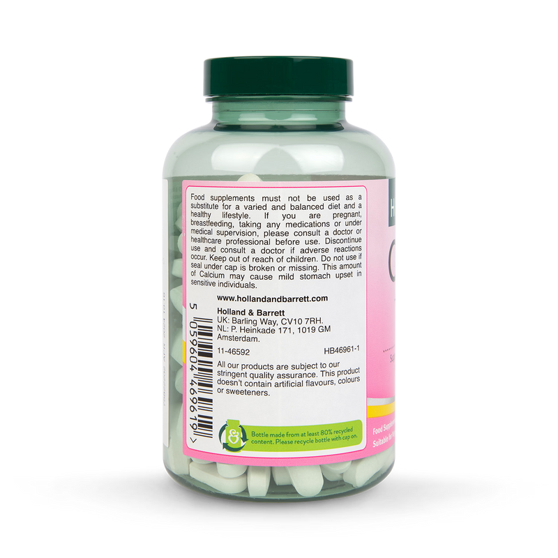 Holland & Barrett Calcium Magnesium Vitamin D tablets 180, UK version