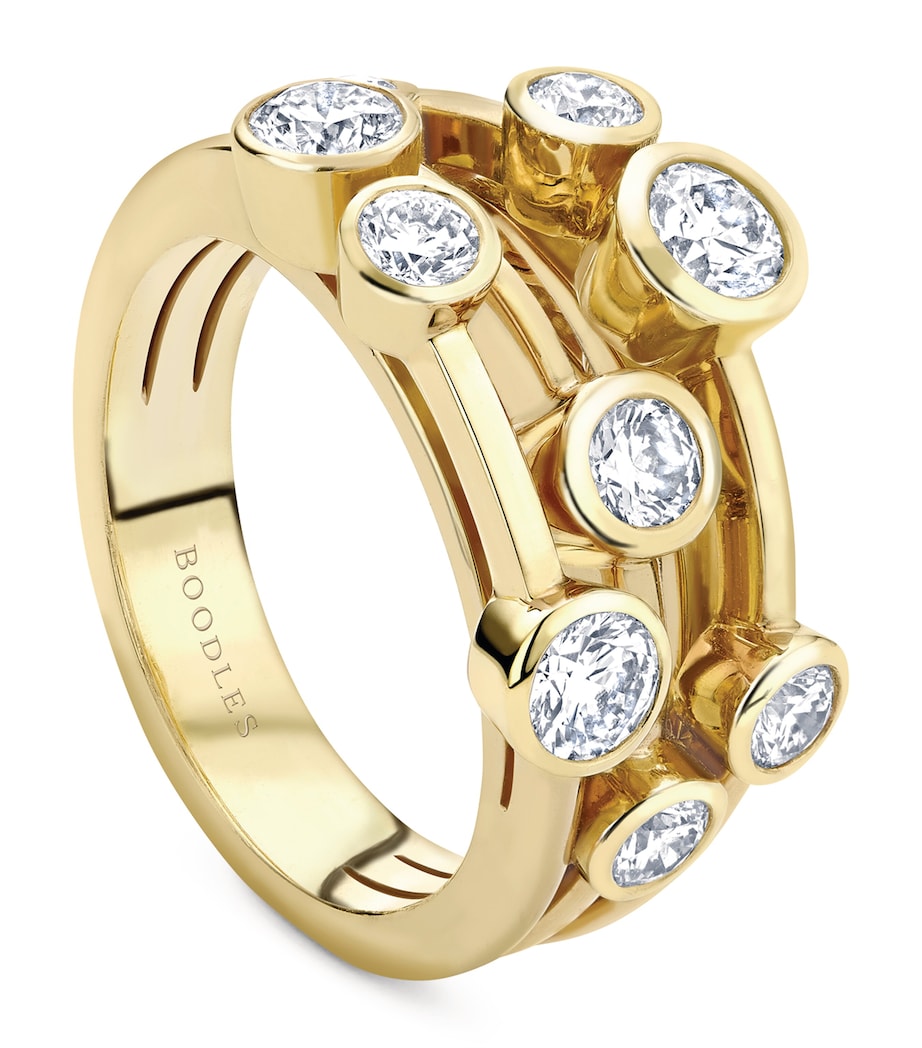 Boodles Raindance ring in yellow gold and diamonds (British brand)