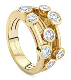 Boodles Raindance ring in yellow gold and diamonds (British brand)