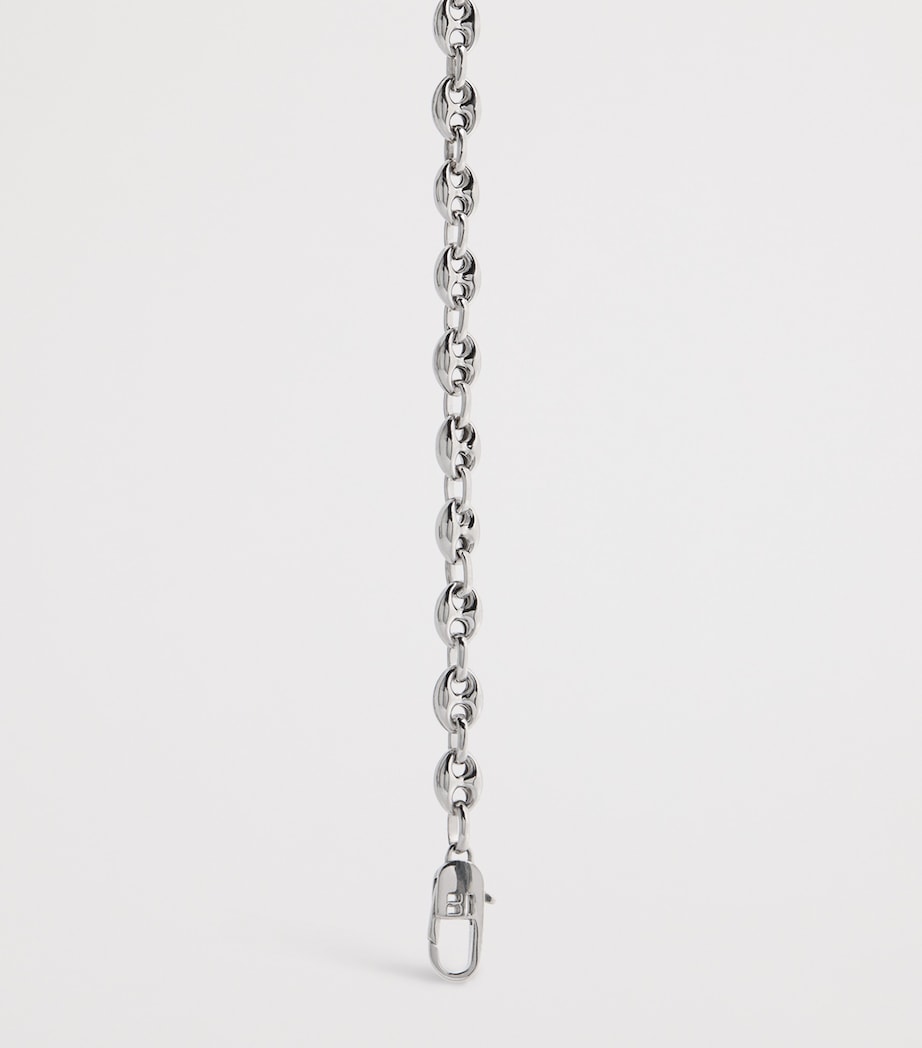Tateossian Sterling Silver Marine Link Chain Bracelet (British brand)