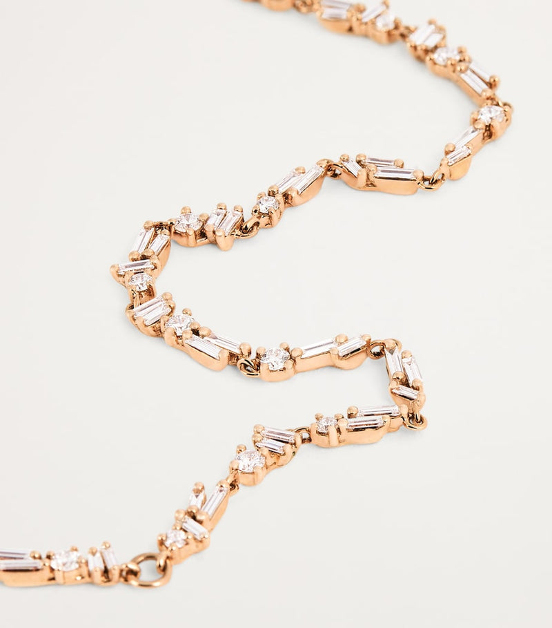 Suzanne Kalan rose gold diamond sparkler bracelet - British product