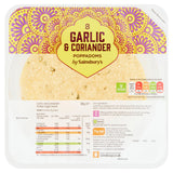 Sainsbury's Garlic & Coriander Poppadoms 80g Indian Sainsburys   