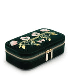 WOLF Zoe floral-embroidered travel jewellery case (British brand)