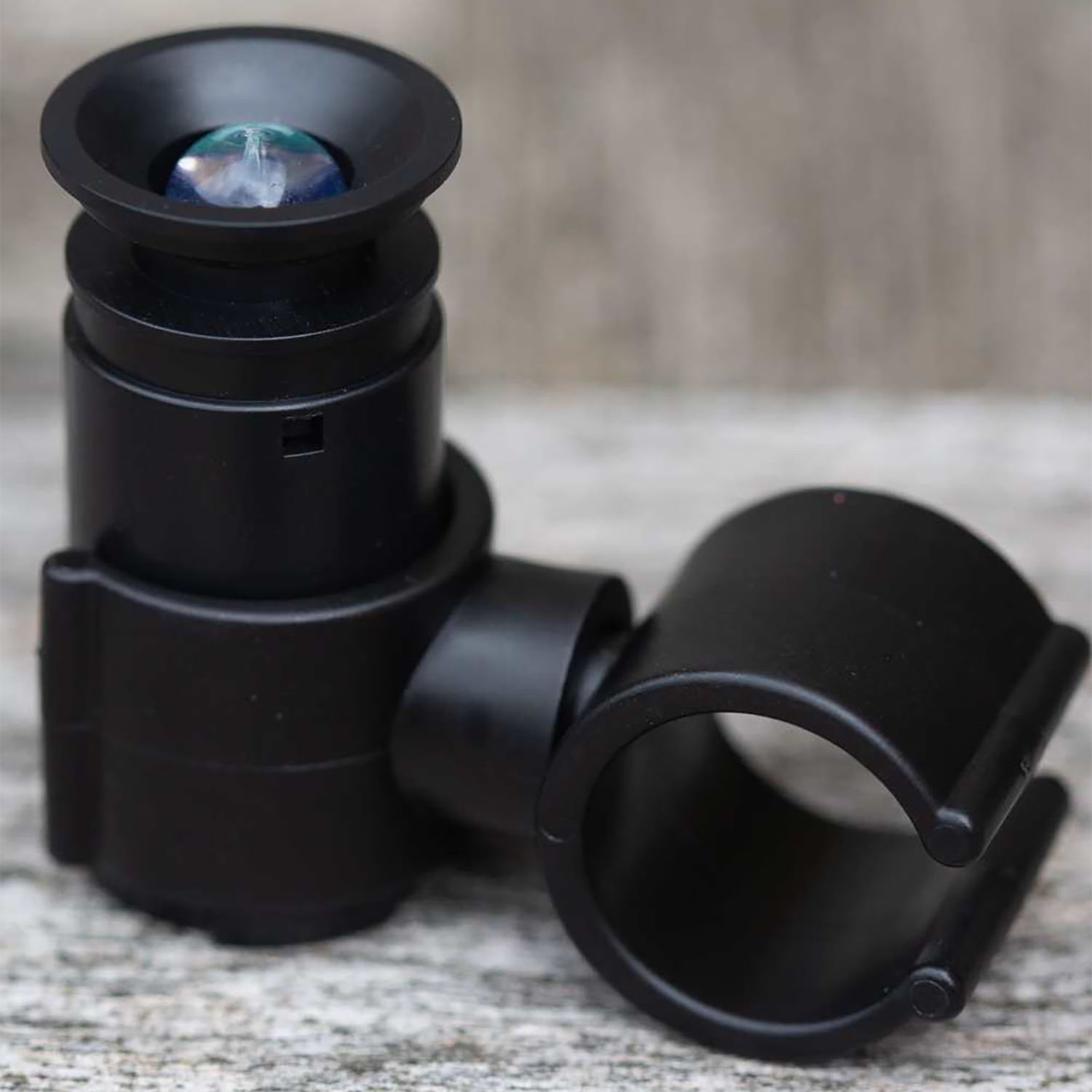 Cool Clip-On Torch LED mobility aid light for walking sticks, UK version