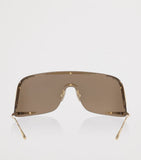 LOEWE Square One-Piece Sunglasses with metallic accents, imported from the UK