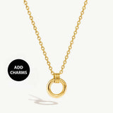 MUCHV gold rolo chain necklace with O-shaped clasp (British brand)