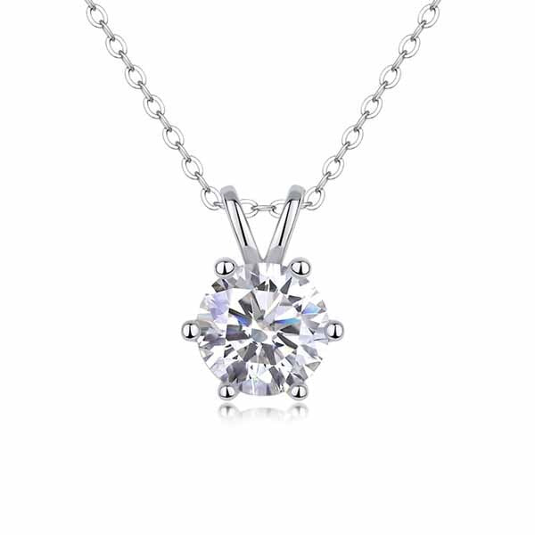Leaper Moissanite pendant necklace 2CT silver gold plated, imported from the UK
