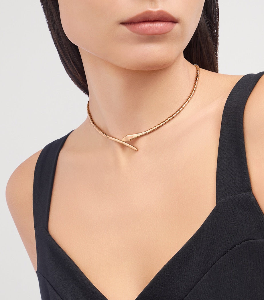 Bvlgari Serpenti Viper rose gold necklace - British product