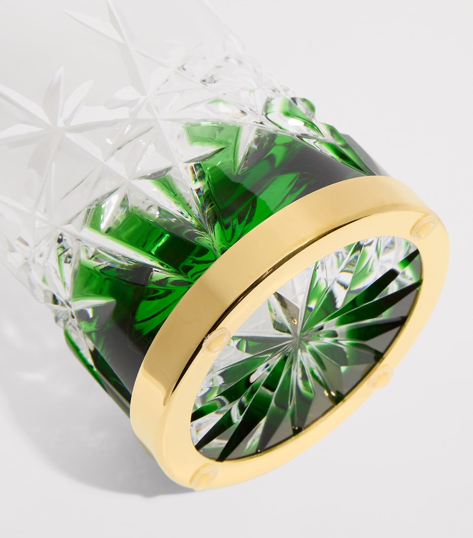 ZODIAC crystal ivy green tumbler with gold-plated rim, 250ml (British brand)