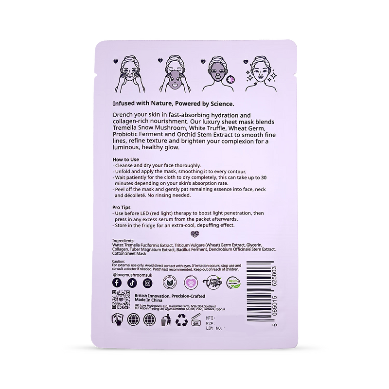 Love Mushrooms Collagen Truffle Face Mask - British product