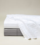 Pratesi striped king flat sheet 275cm x 275cm, imported from the UK