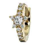 Diamond Star Eternity Hoop Earring (6.5mm)